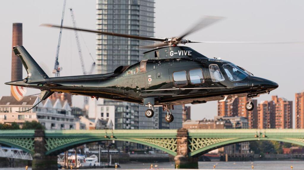 Luxurious interior of the Agusta 109SP helicopter, perfect for a grand prom entrance.