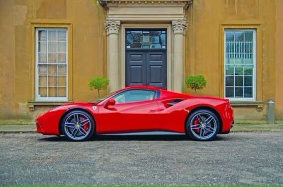 Ferrari 488 for prom night car hires