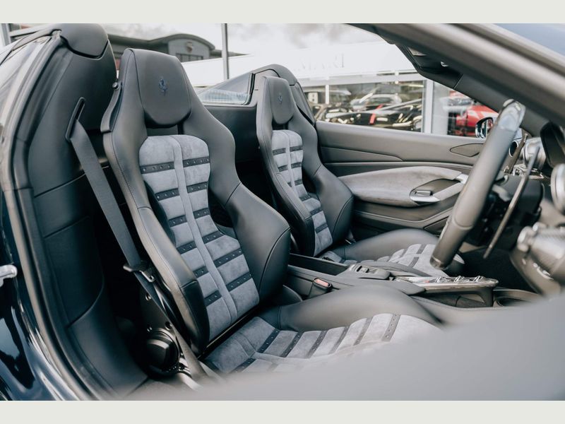 Detail of the Ferrari F8 Spider during a car renting session