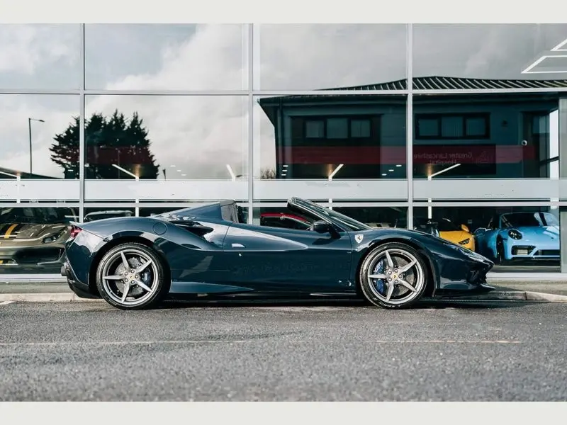 Close-up of the Ferrari F8 Spider sports car detailing