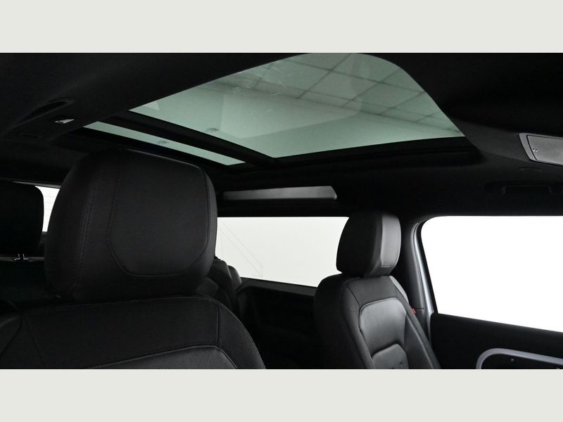 Front view of a Land Rover Defender 90