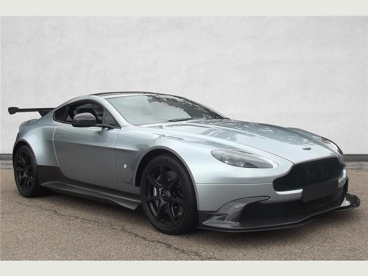 Front three-quarter view of an Aston Martin V12 Vantage available for hire